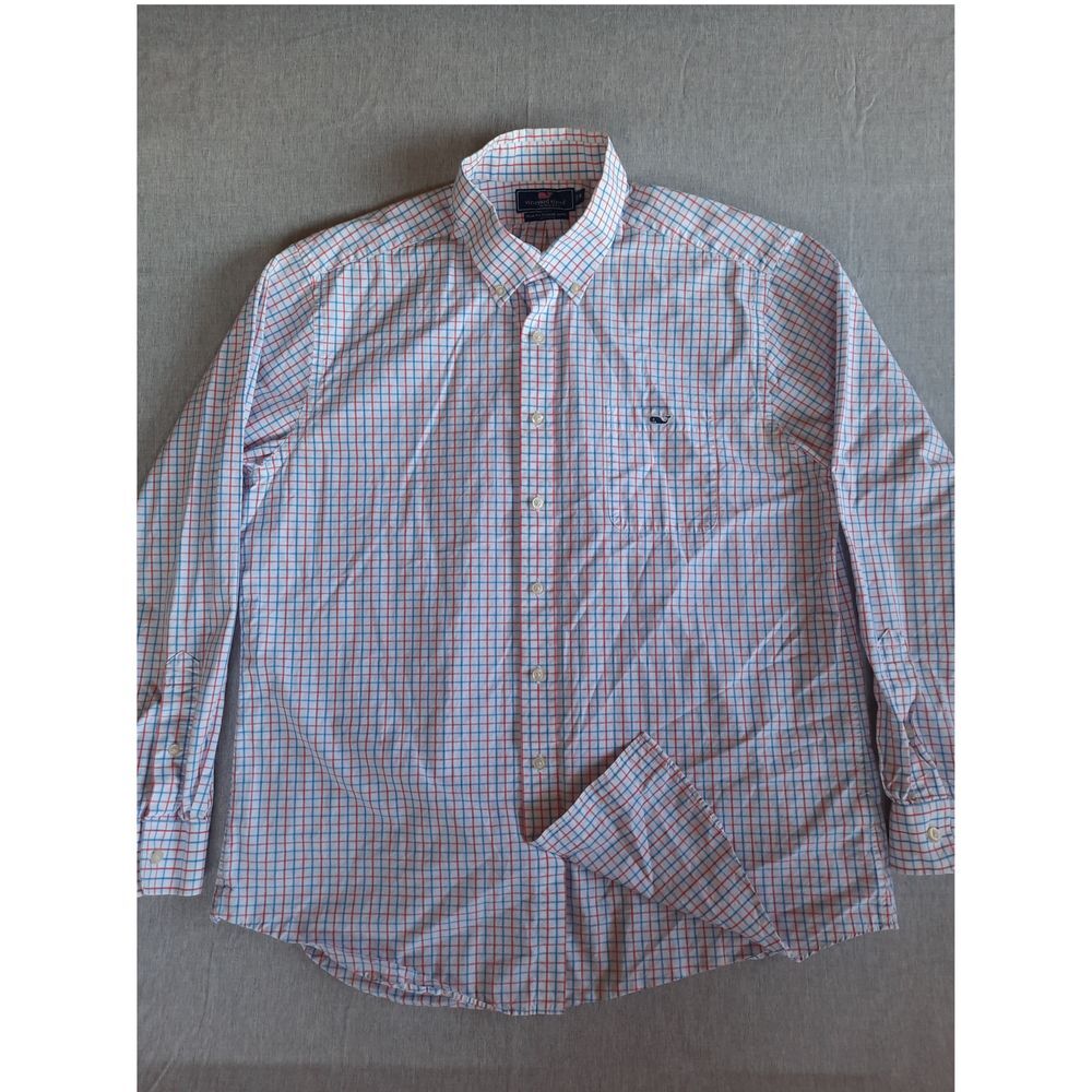 Vineyard Vines Slim Fit‎ Tucker Men XL Plaid Multicolor Button Shirt Long Sleeve